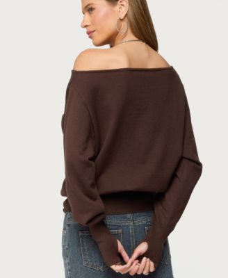Women's Off Shoulder Oversized Sweater