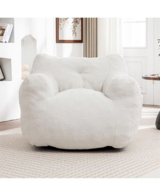 Giant Bean Bag Sofa with Armrests High-Density Foam Stuffed Lazy Sofa for Adults Removable Washable Cover