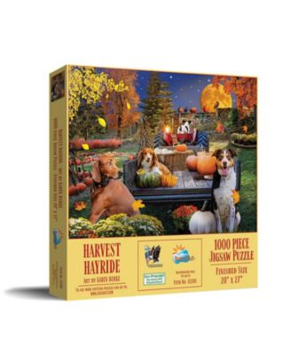 SunsOut Harvest Hayride 1000 piece Jigsaw Puzzle for Adults Halloween ...