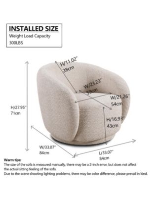 Streamdale Swivel Boucle Accent Chair