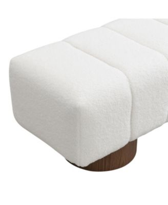 11" Boucle Upholstered Dining/Entryway Bench