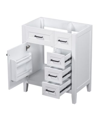 30" Bathroom Vanity, Cabinet Base Only, Bathroom Cabinet with Drawers, Solid Frame and MDF Board