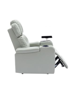 PU Leather Power Recliner w/ Cooling Cup Holder Bluetooth & USB