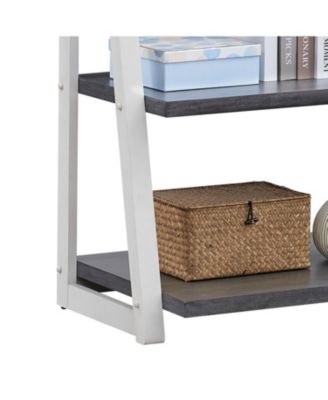 Streamdale 5-Tier Ladder Bookcase with Rubberwood Frame