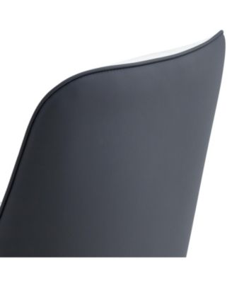 Streamdale Modern Dual Tone PU Leather Dining Chair, Black Legs, Set of 4