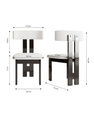 White Velvet Dining Chairs - Black Frame (Set of 2)