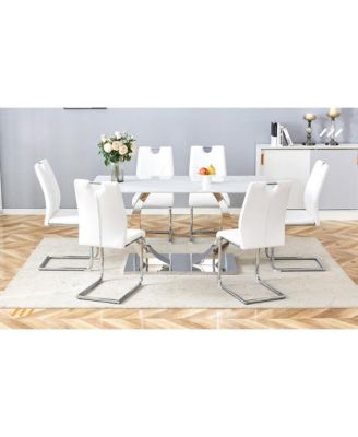 Streamdale White PU Dining Chair Set (Set of 4