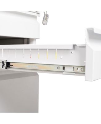 3-Drawer Mobile Locking Filing Cabinet (White)