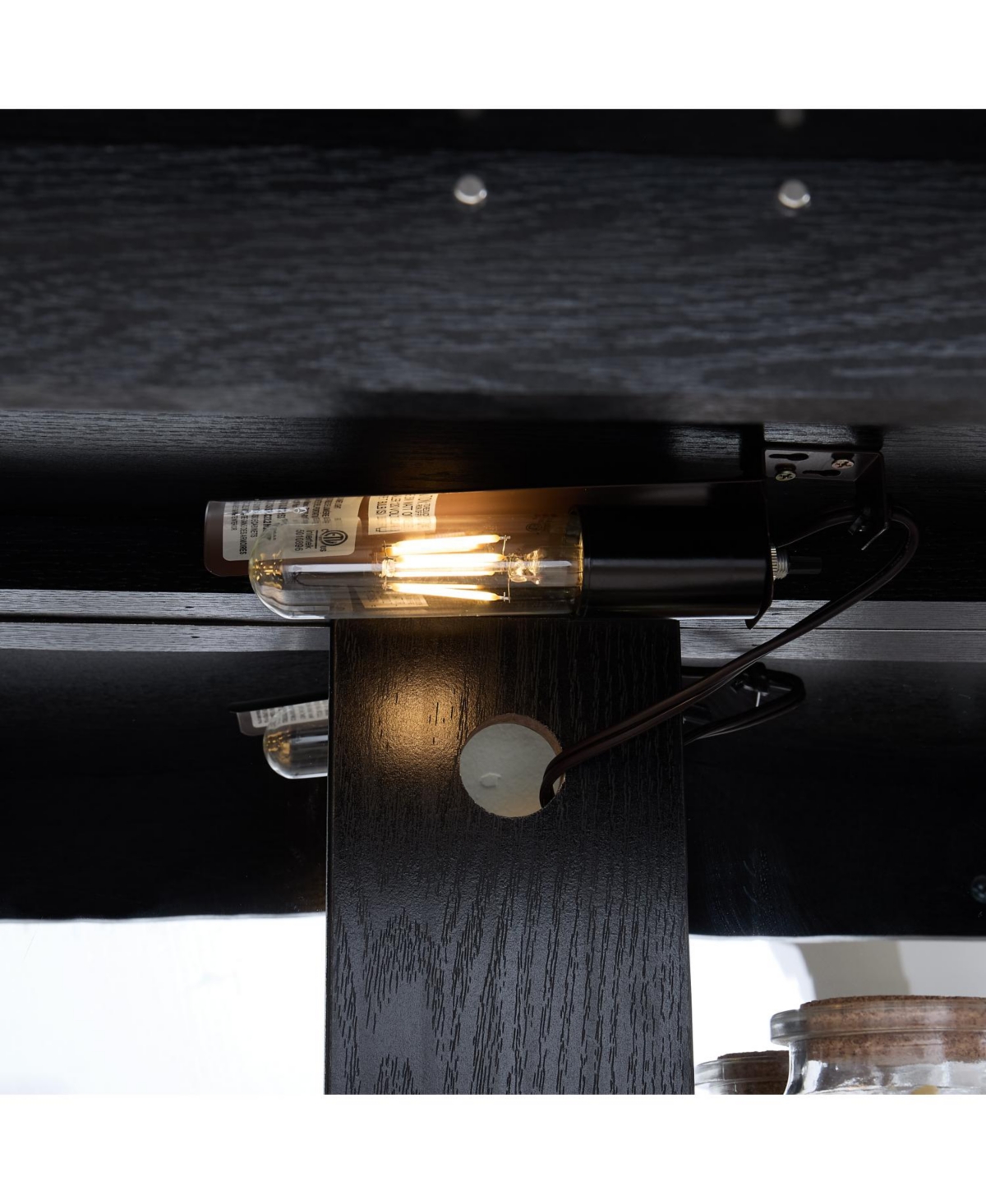 Streamdale Furniture Antique Curio Cabinet with Glass Doors & E26 Bulb