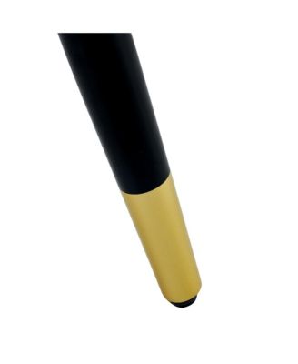 Streamdale Dual Tone PU Leather Dining Chair, Black Metal Legs, Set of 4