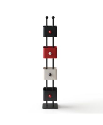  Black & Red Bookshelf/Side Table/Magazine Rack