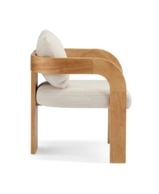 Streamdale Beige Fabric Dining Chairs with Pillow Back - 2 Pack