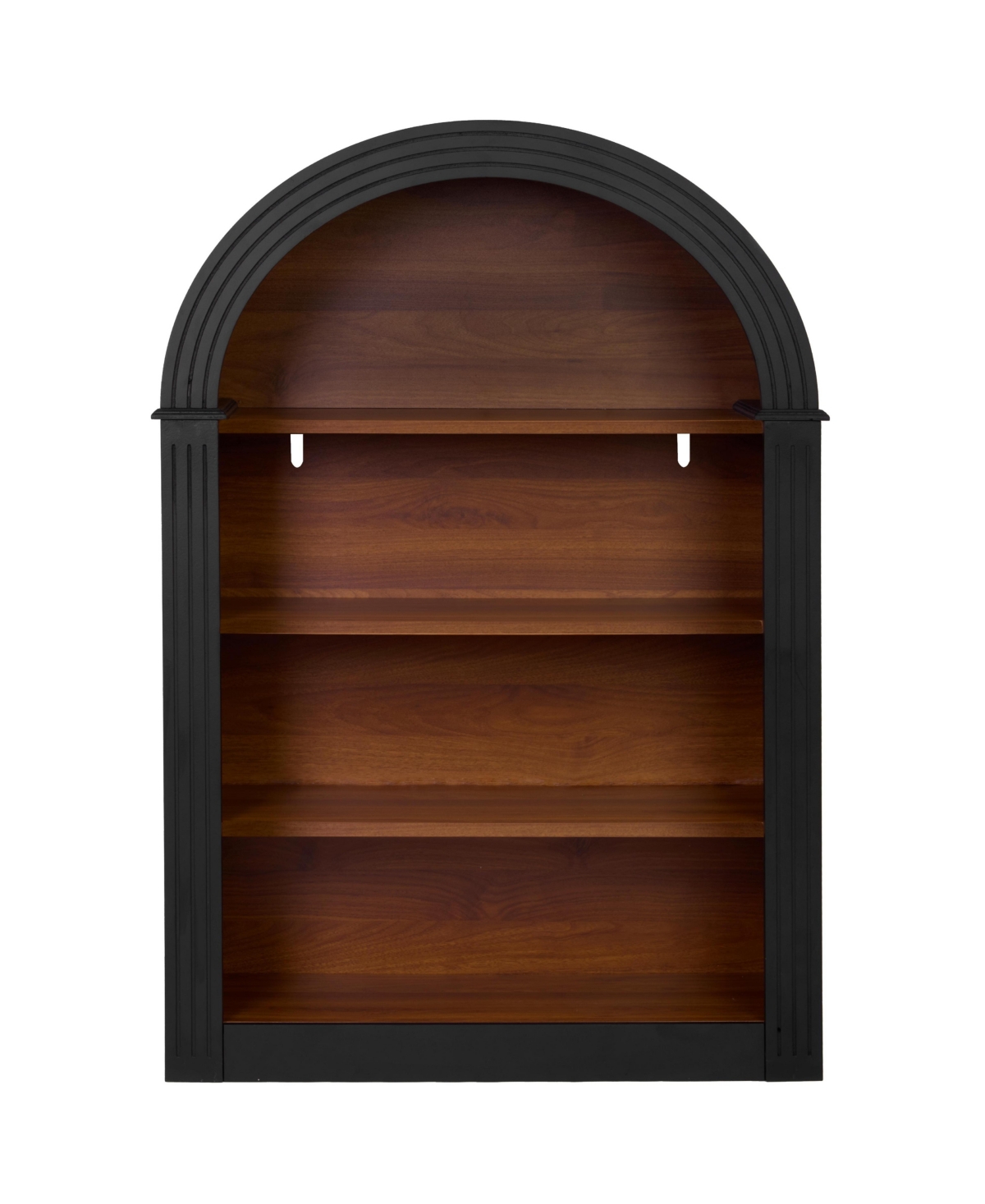 Streamdale Furniture 4-Shelf Tall Bookcase, 45.66" Black Wood Open Display