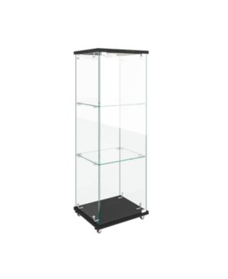 LED Glass Display Cabinet - Black