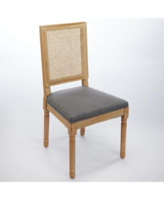 French Louis Dining Chairs, Rattan Back.