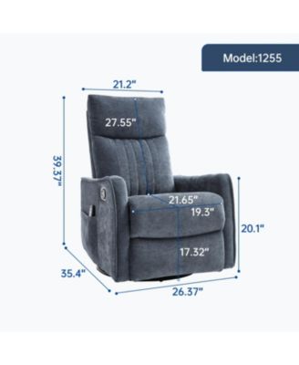 Heat Massage Rocker Swivel Recliner