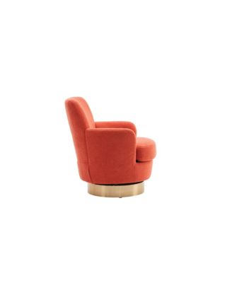  Orange Swivel Barrel Accent Chair for Living Room or Bedroom