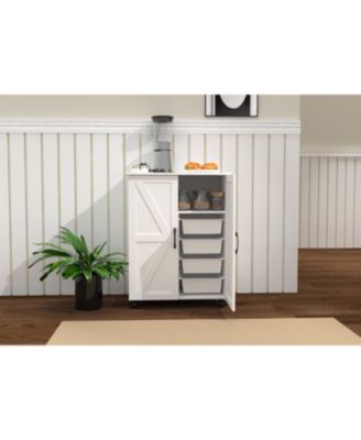 Rice Door Storage Cabinet - Large Capacity Durable