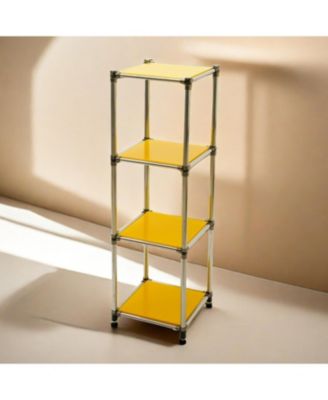 Korean  4-Tier Stainless Steel Shelving Unit (49"H x 14.9"W)