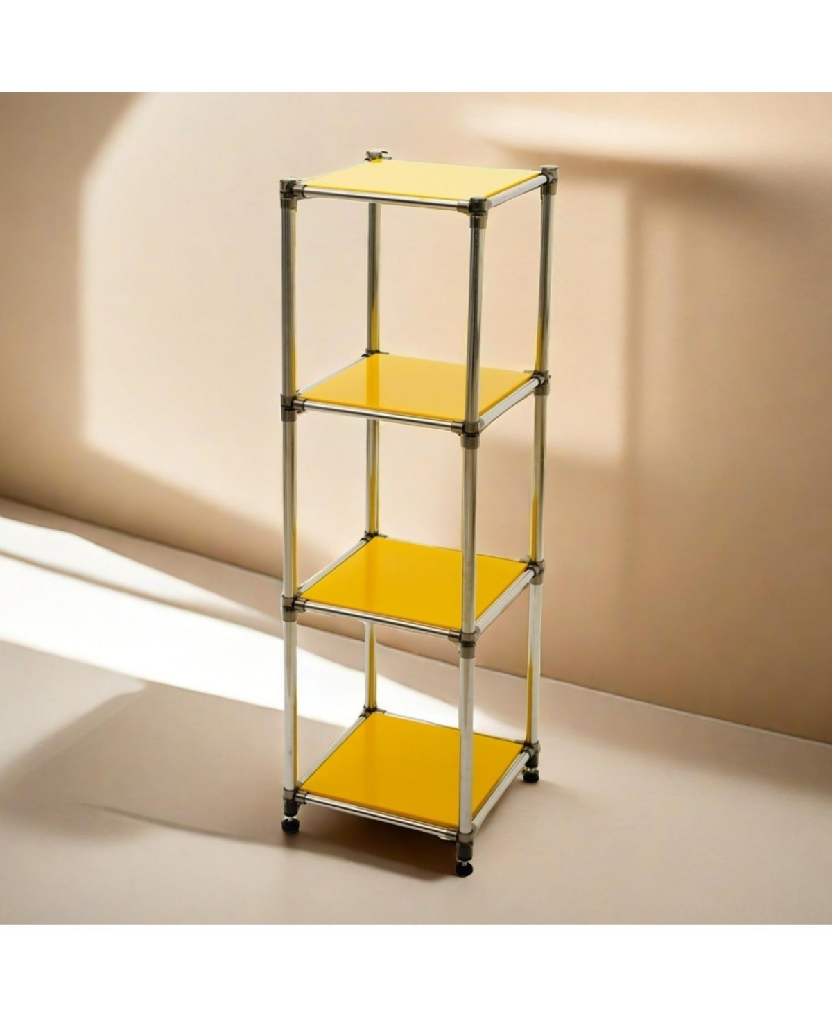 Streamdale Furniture Korean 4-Tier Stainless Steel Shelving Unit (49"H x 14.9"W)