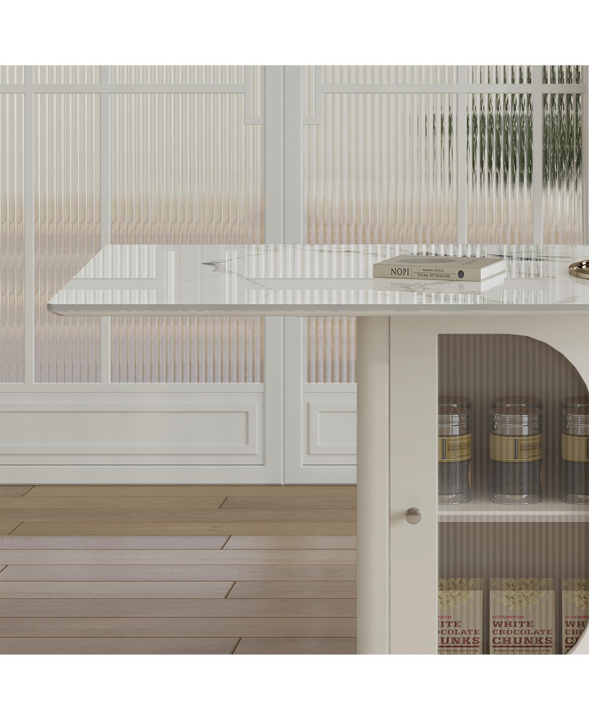 Streamdale Furniture Streamdale Modern Dining Set- Burnt Stone Table, Gold Base, 6 Velvet Chairs