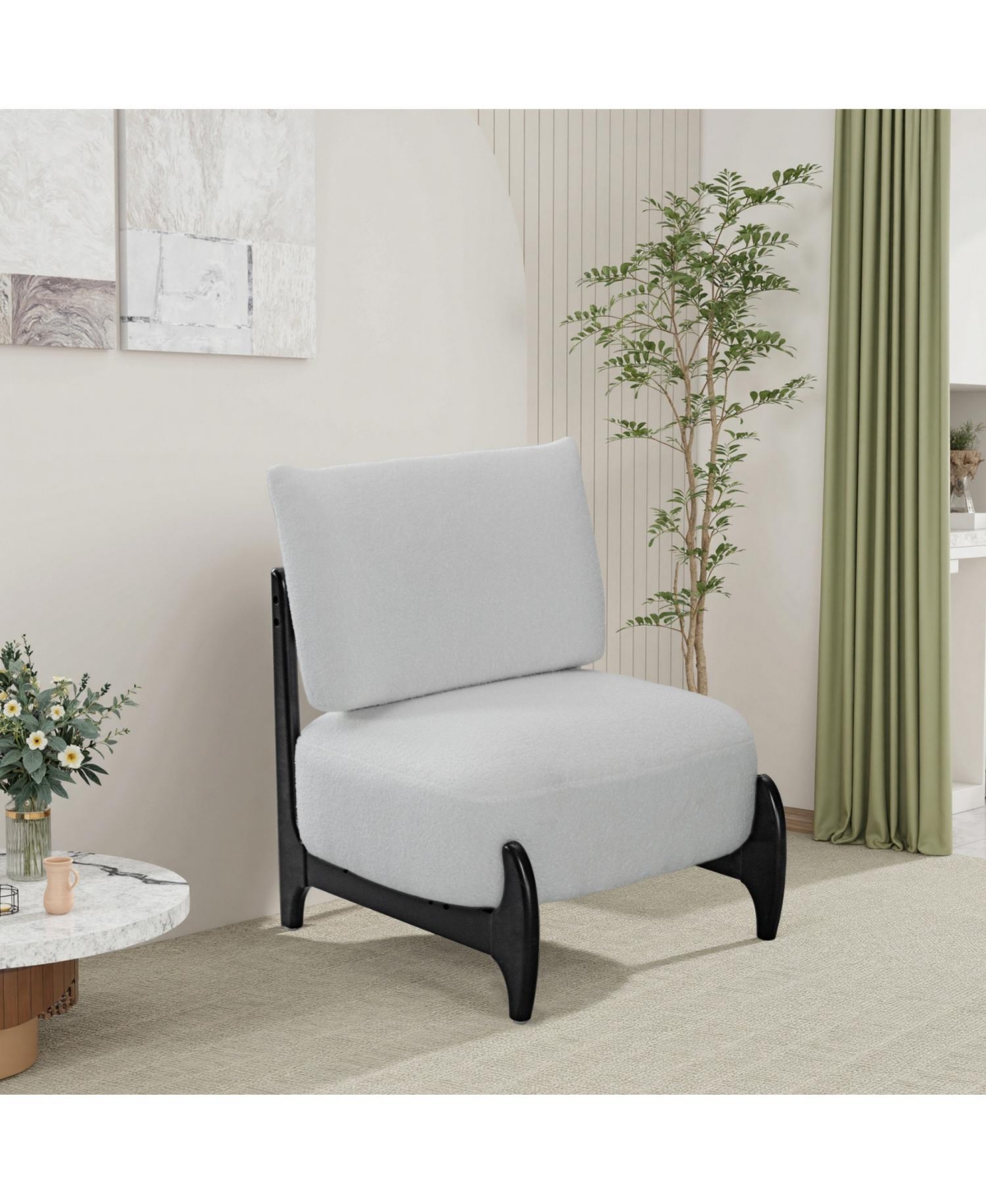 Streamdale Furniture + 1 Pc. + Solid Wood + Modern + Leisure Chair