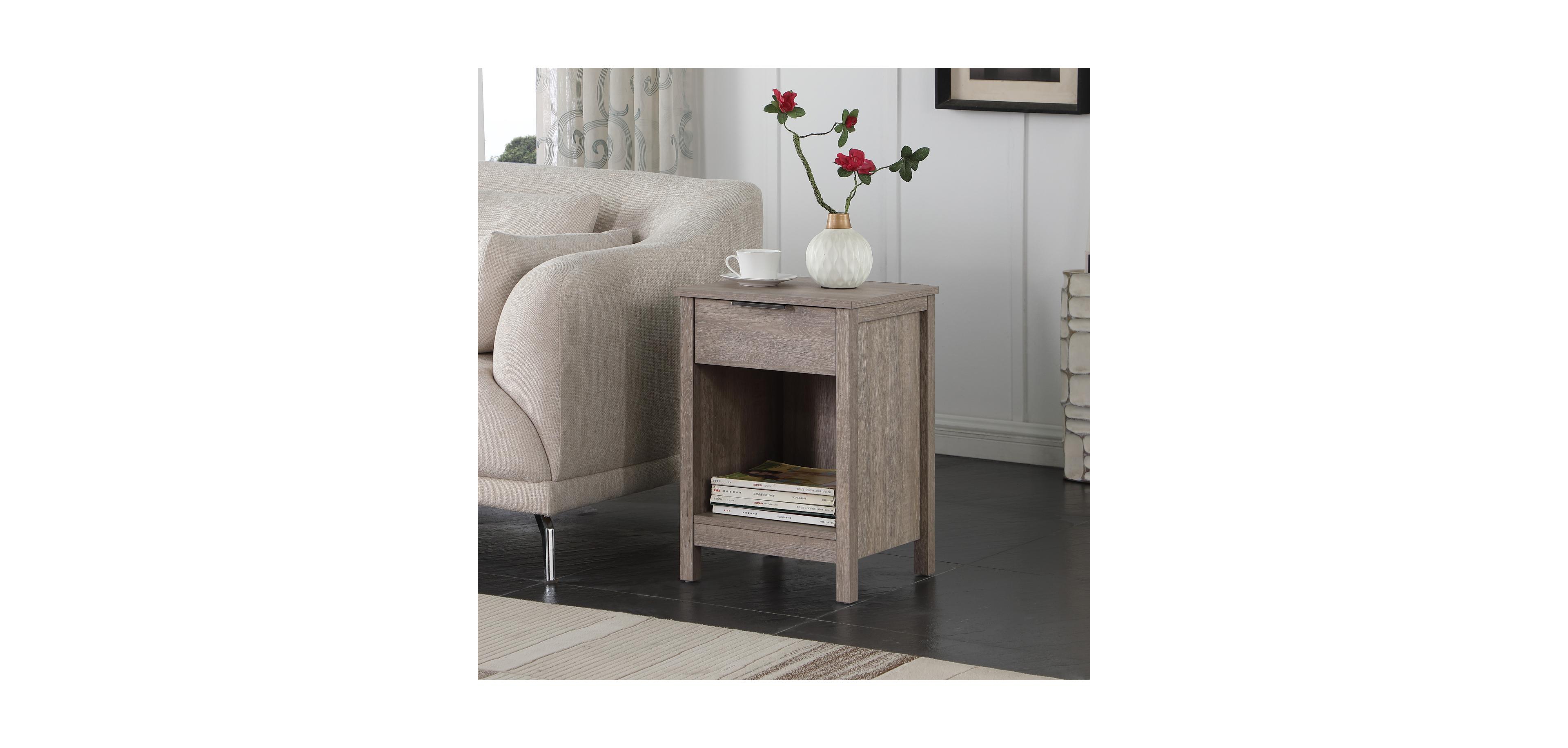 Streamdale Furniture Nightstand with Drawer & Shelf