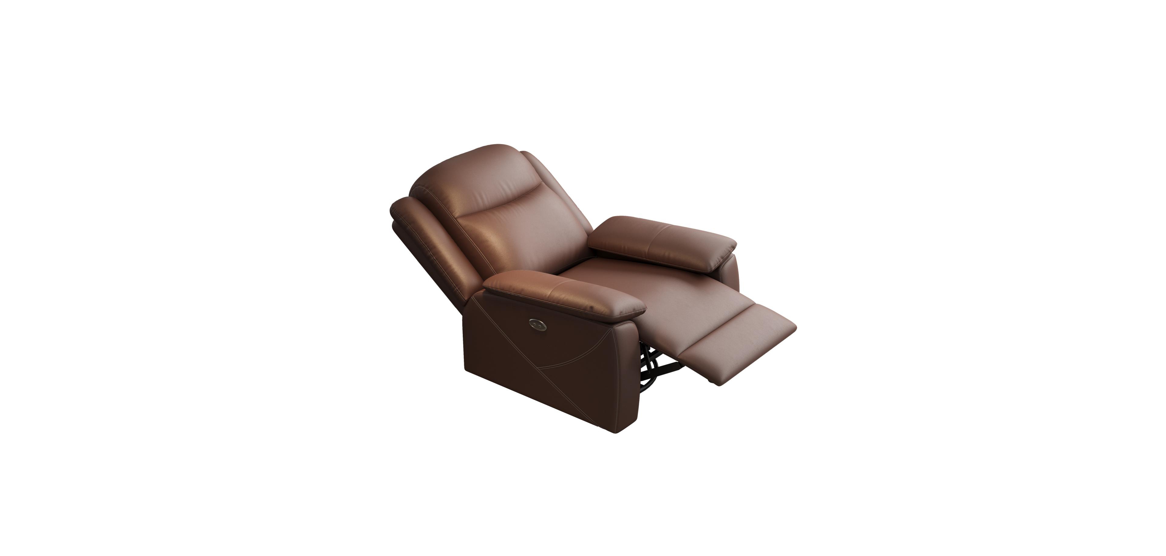 Streamdale Furniture Rocker Recliner with Usb, 360 Swivel, Oversized, Overstuffed - Brown