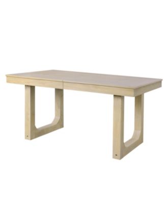 Farmhouse Extendable Dining Set with 6 Upholstered Chairs