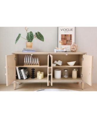 60" Rustic Farmhouse Credenza - Sunburst Doors Antique