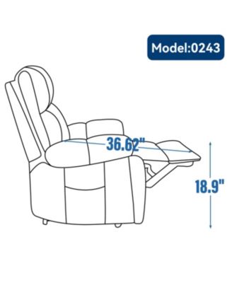 Brown Power Lift Recliner with Massage & Heat