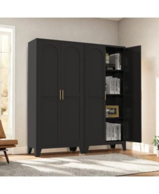 61" Metal Storage Cabinet with Adjustable Shelves