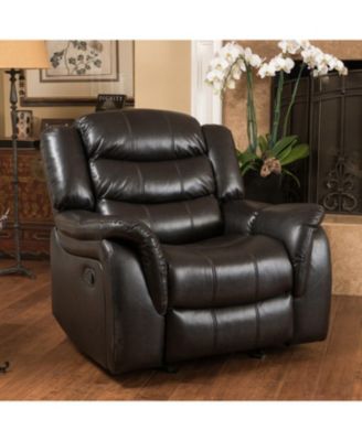 Streamdale Classic Black Berry PU Glider Recliner