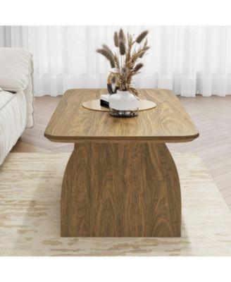 47" Modern Double-Layer Coffee Table with Storage