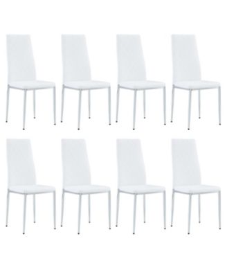 Leather Reception/Conference Chairs - White (8 Sets)