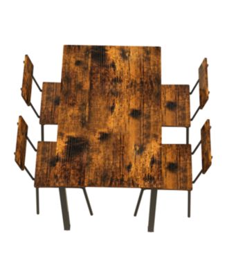 Streamdale Metal & Wood Dining Set for 4