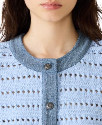 Women's Crewneck Cassette Cardigan Sweater