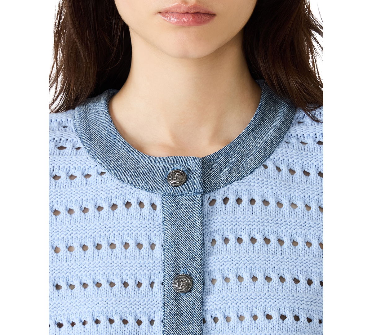 Steve Madden Women's Crewneck Cassette Cardigan Sweater