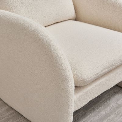 Luxurious Lamb Fabric Sofa with Cozy Toss Pillows for Ultimate Comfort