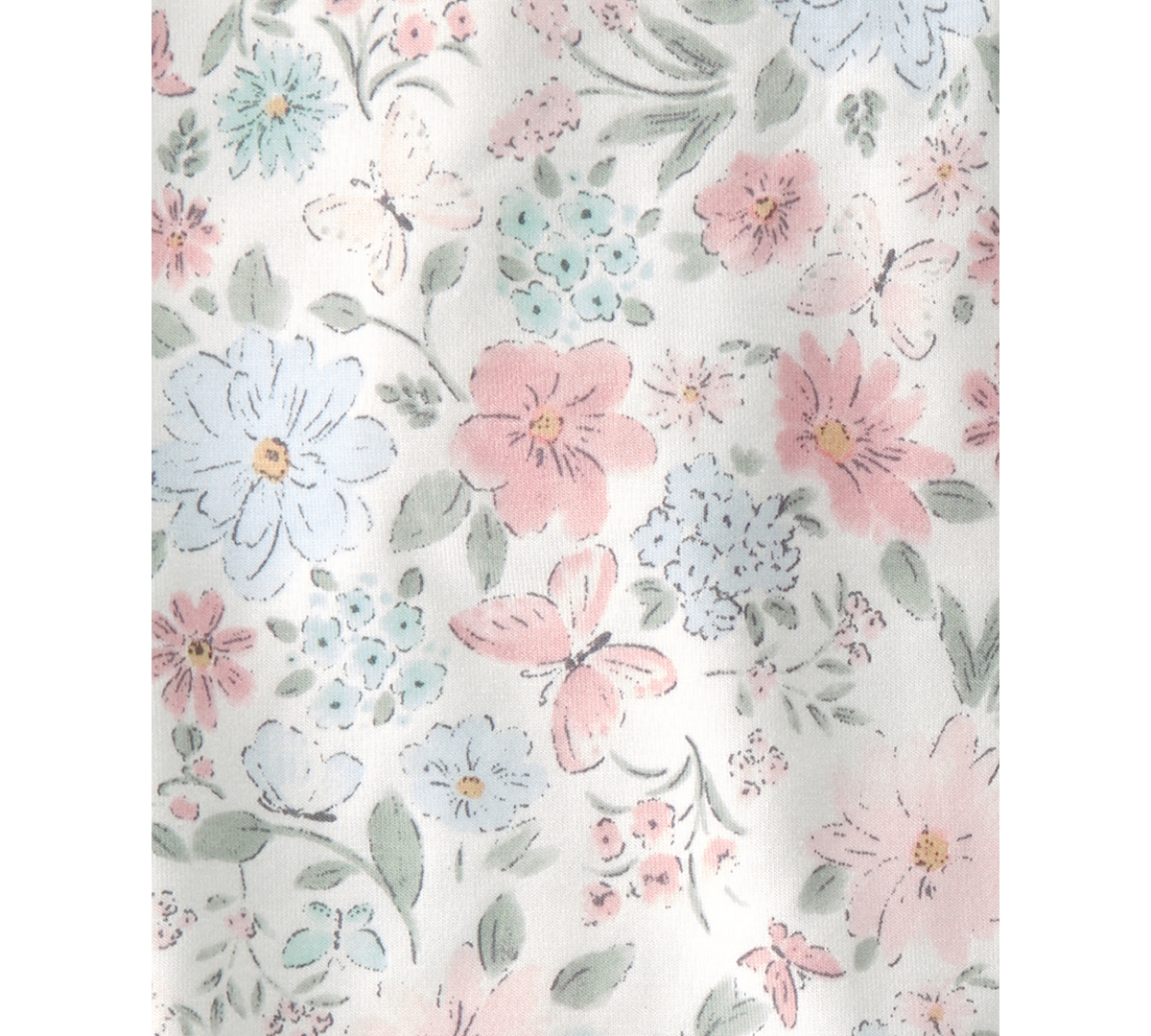 Carter's Baby Girls' Butterfly Garden Print Round Neck Sleeper Gowns, 2-Pack