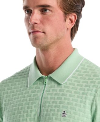 Men's Links Stitch Slim-Fit Polo Sweater