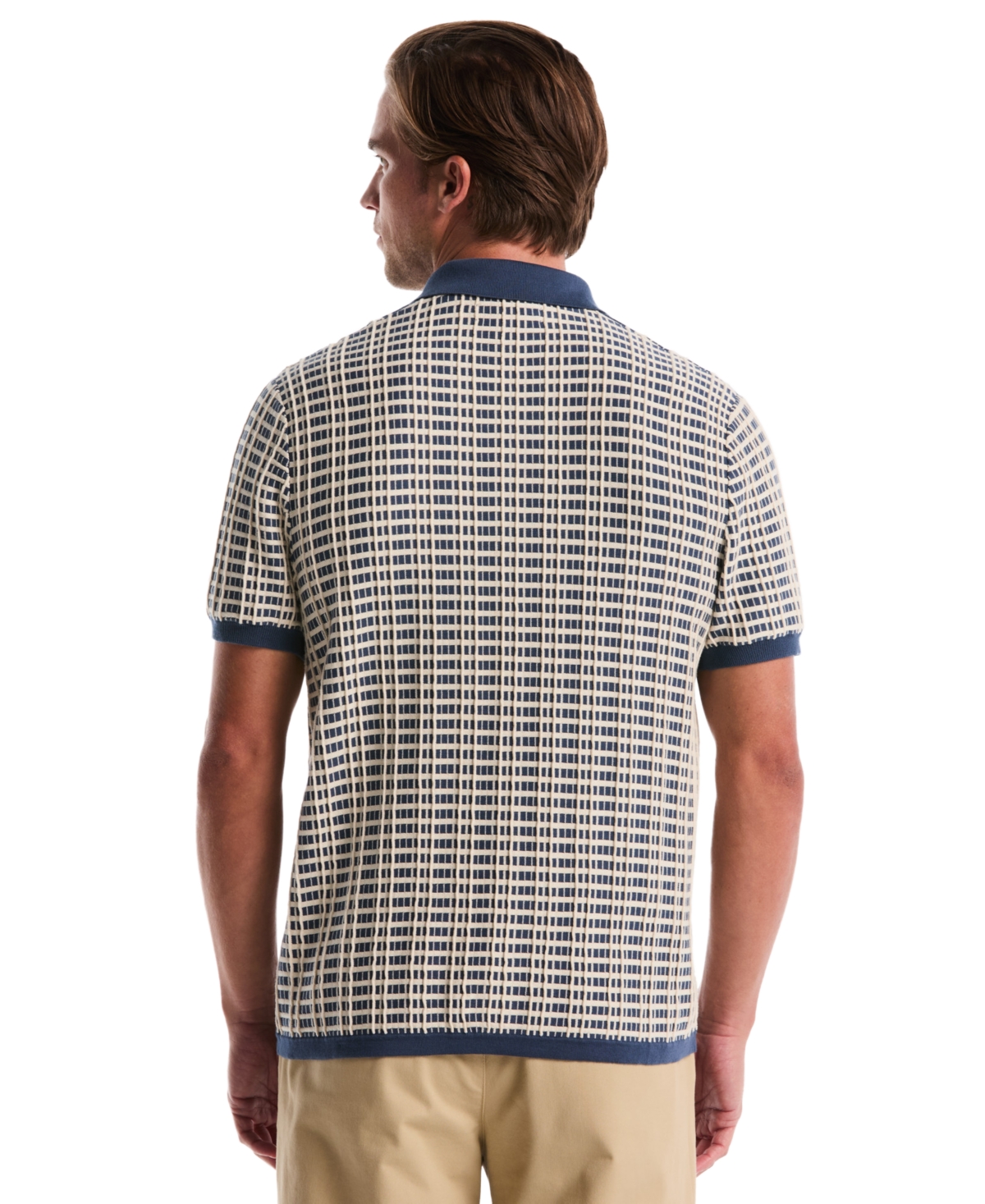 Original Penguin Men's Plaid & Stripe Patterned Slim-Fit Polo Sweater