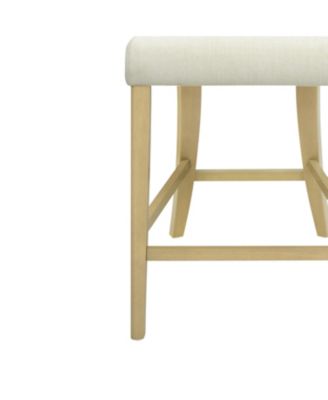 Streamdale Counter Stool Without Arm(light ash+beige) Set of 2
