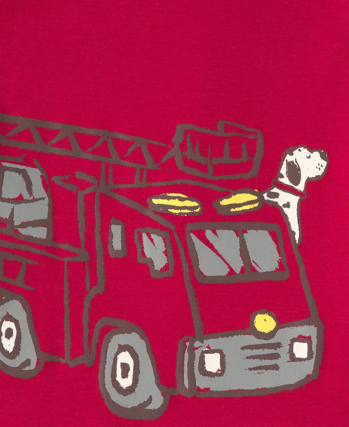 Carter's Baby Boys' Firetruck Crewneck Top and Striped Snug-Fit Pajama, 4-Piece Set