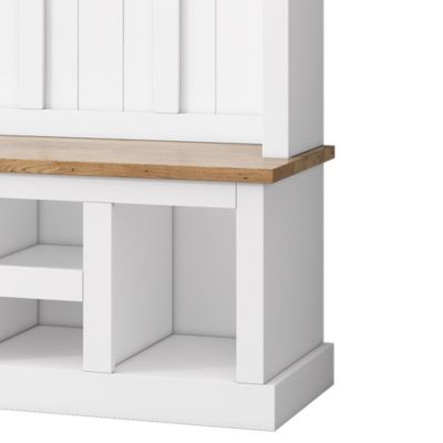 Streamdale 3-in-1 Space-Saving Hall Tree Seat, Shoe Storage, Shelves