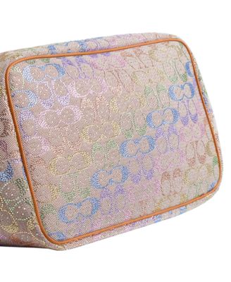 Kisslock Large Crystal Signature Jacquard Frame Bag 30