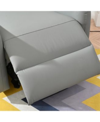 Power Recliner, Wall Hugging, Zero Wall, Electric, Blue-gray