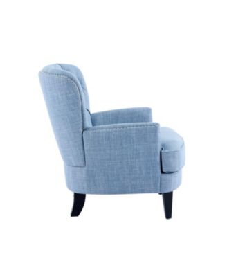 Upholstered Lounge Chair with Trim