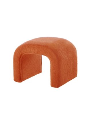 U-Shaped Teddy Ottoman Bench Set of 3