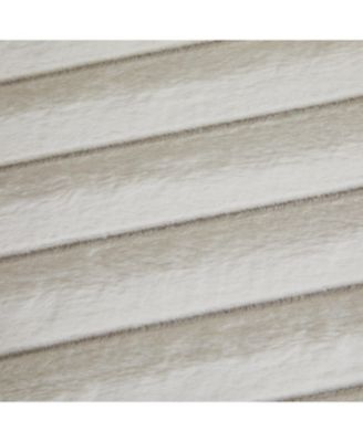 Upholstered Round Ottoman with Metal Legs - Beige